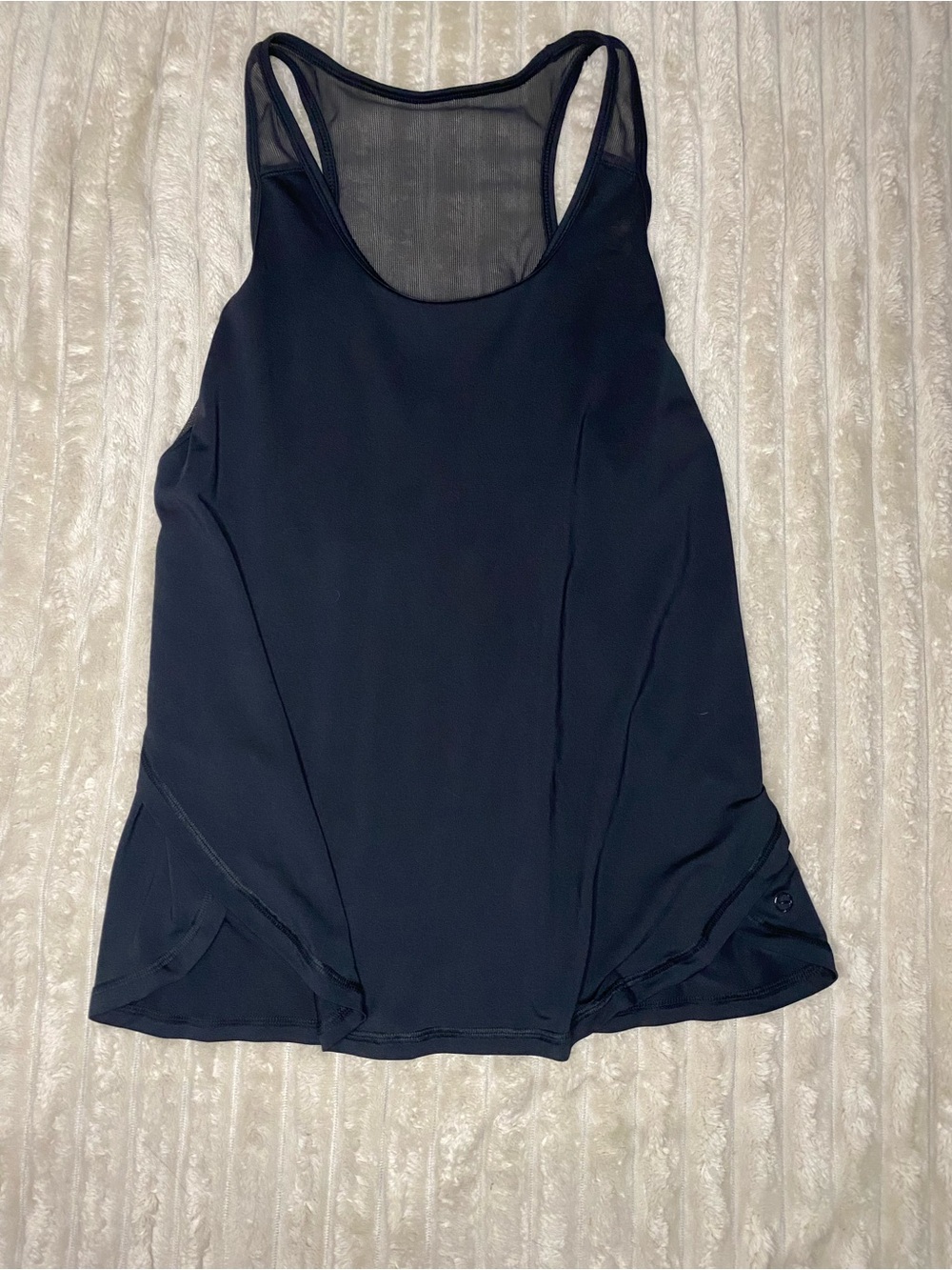 Peloton Black Mesh-Back Racerback Side Slit Tank M